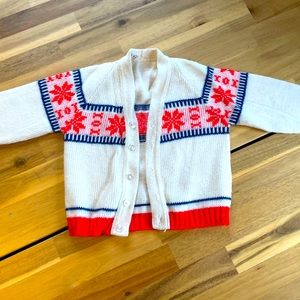Sears Roebuck and Co vintage Fair Isle Toddler Cardigan